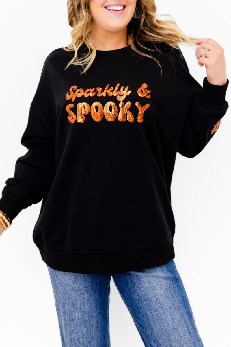 Sparkly & Spooky Sequin Embellished Sweatshirt