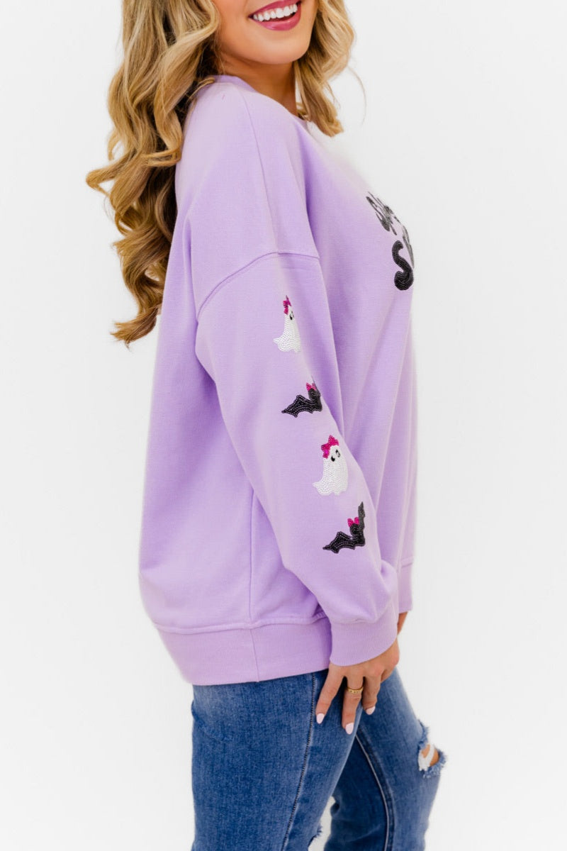 Sparkly & Spooky Sequin Embellished Sweatshirt