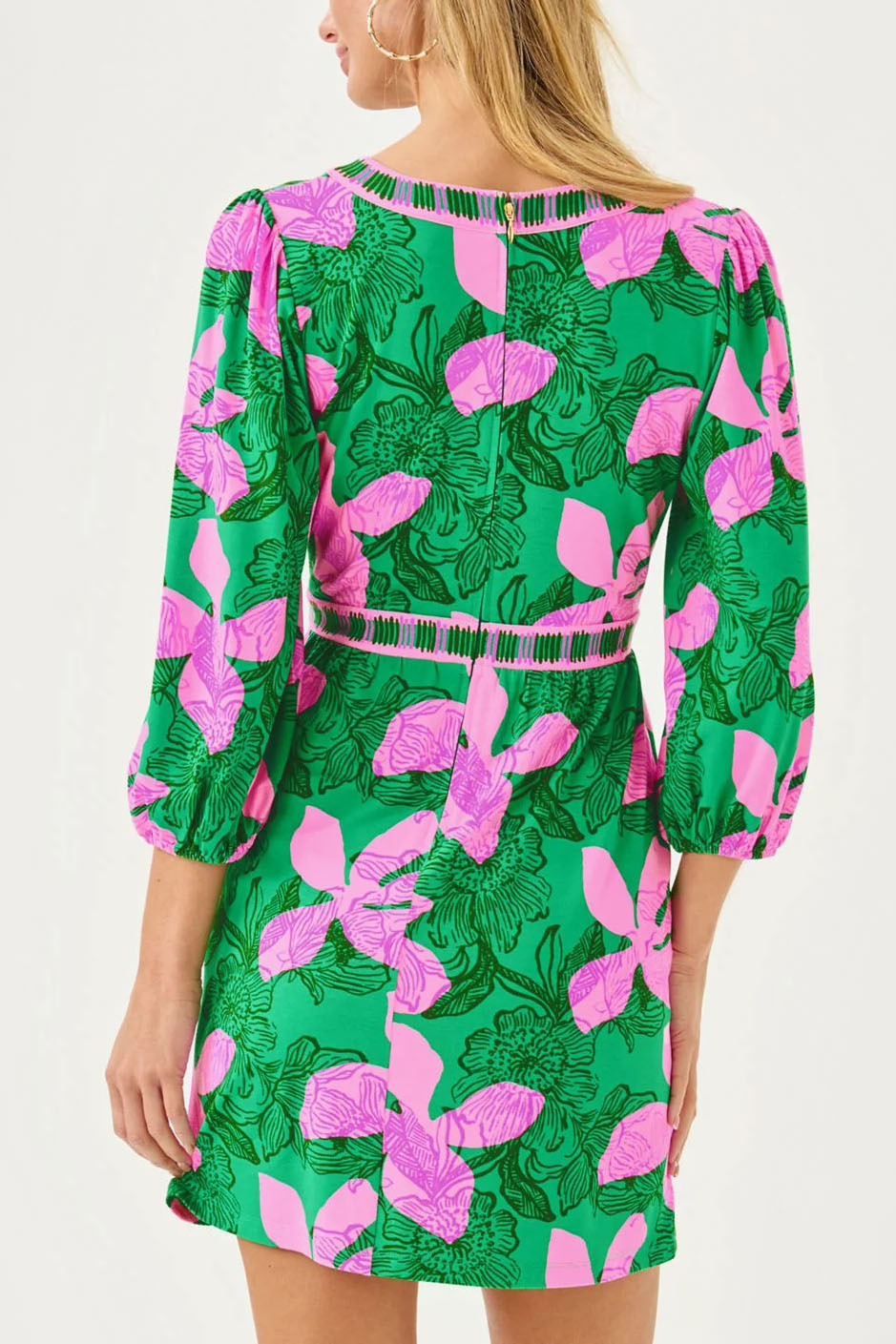 Green Sunset Shadows Dress Skirted Romper