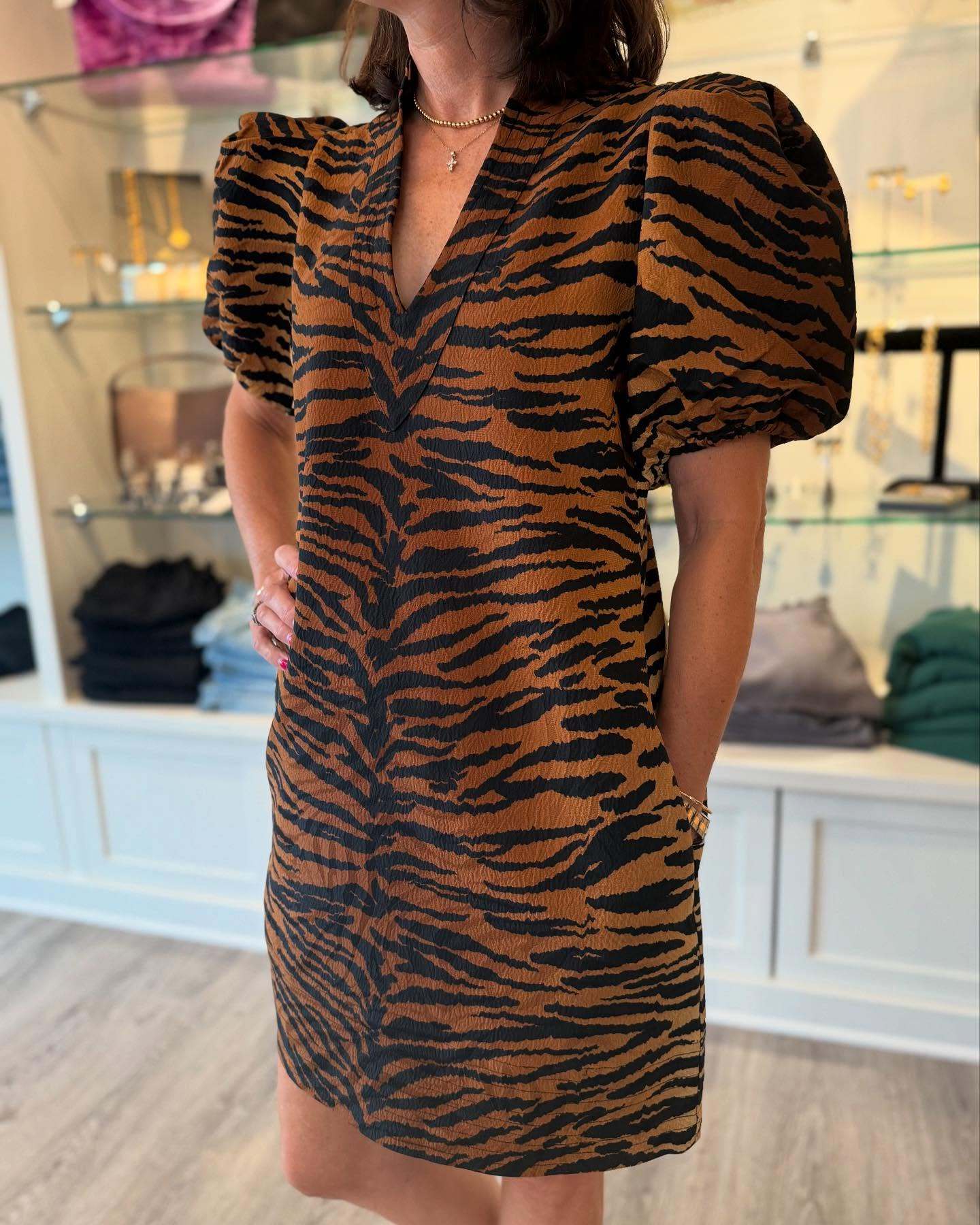 Tiger Jacquard Mini Dress