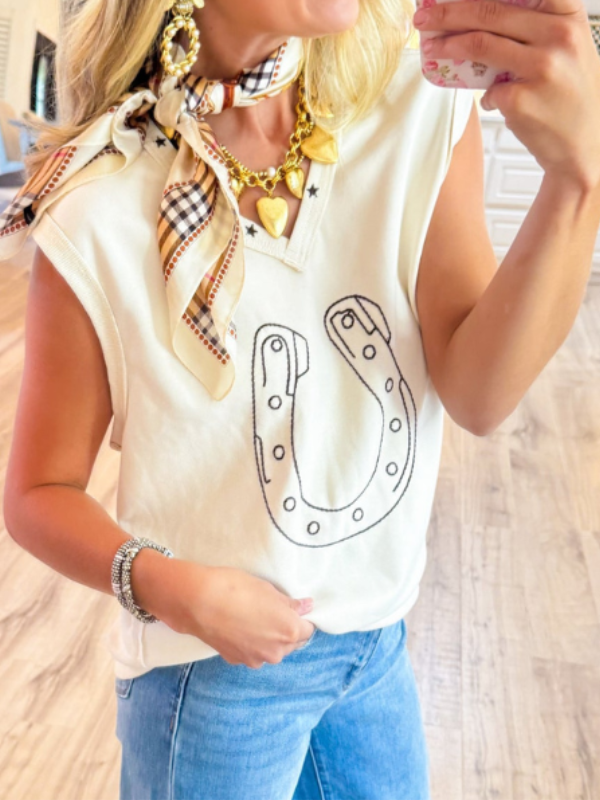 Horseshoe Sleeveless Top