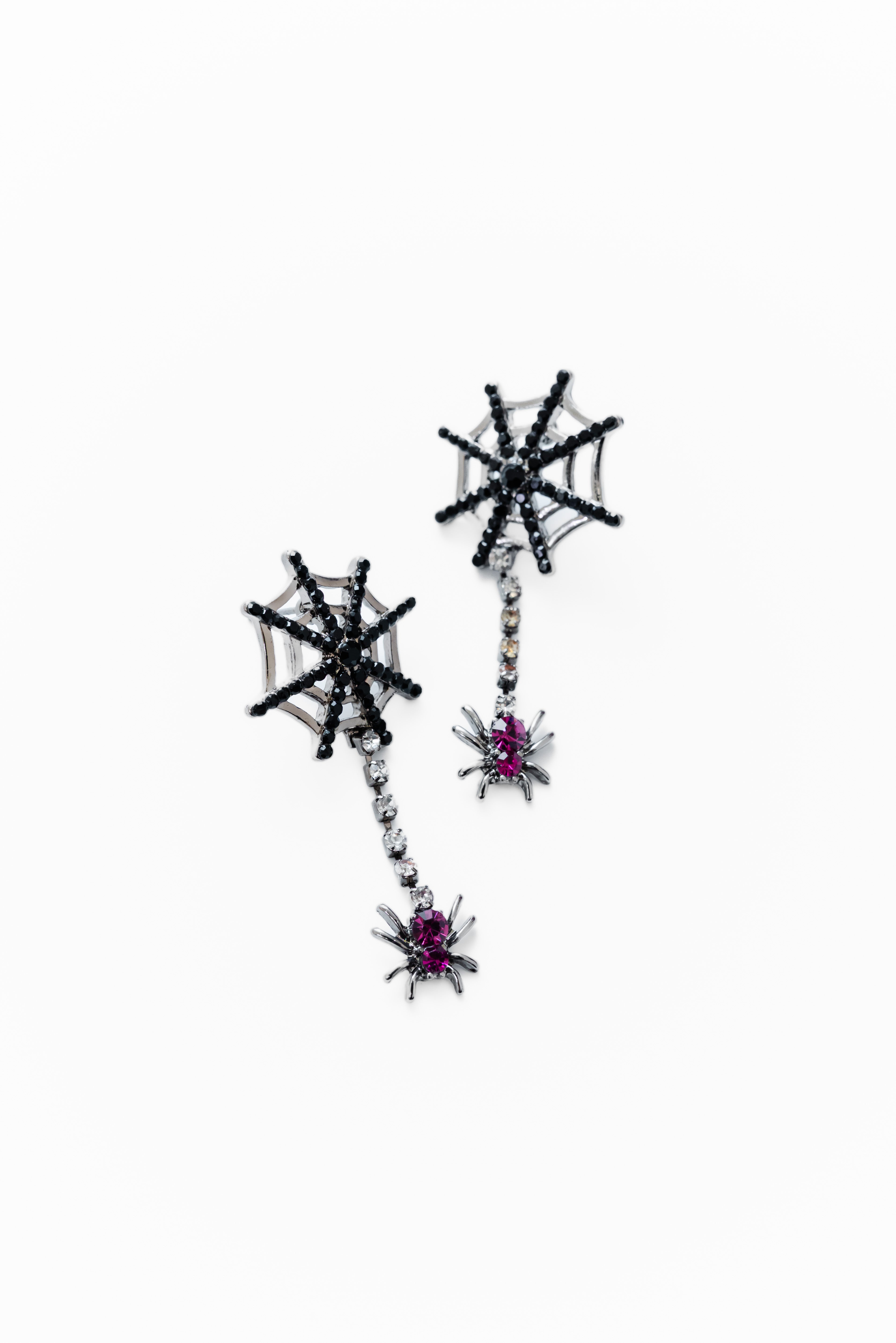 Spooky Sparkle Web Earrings