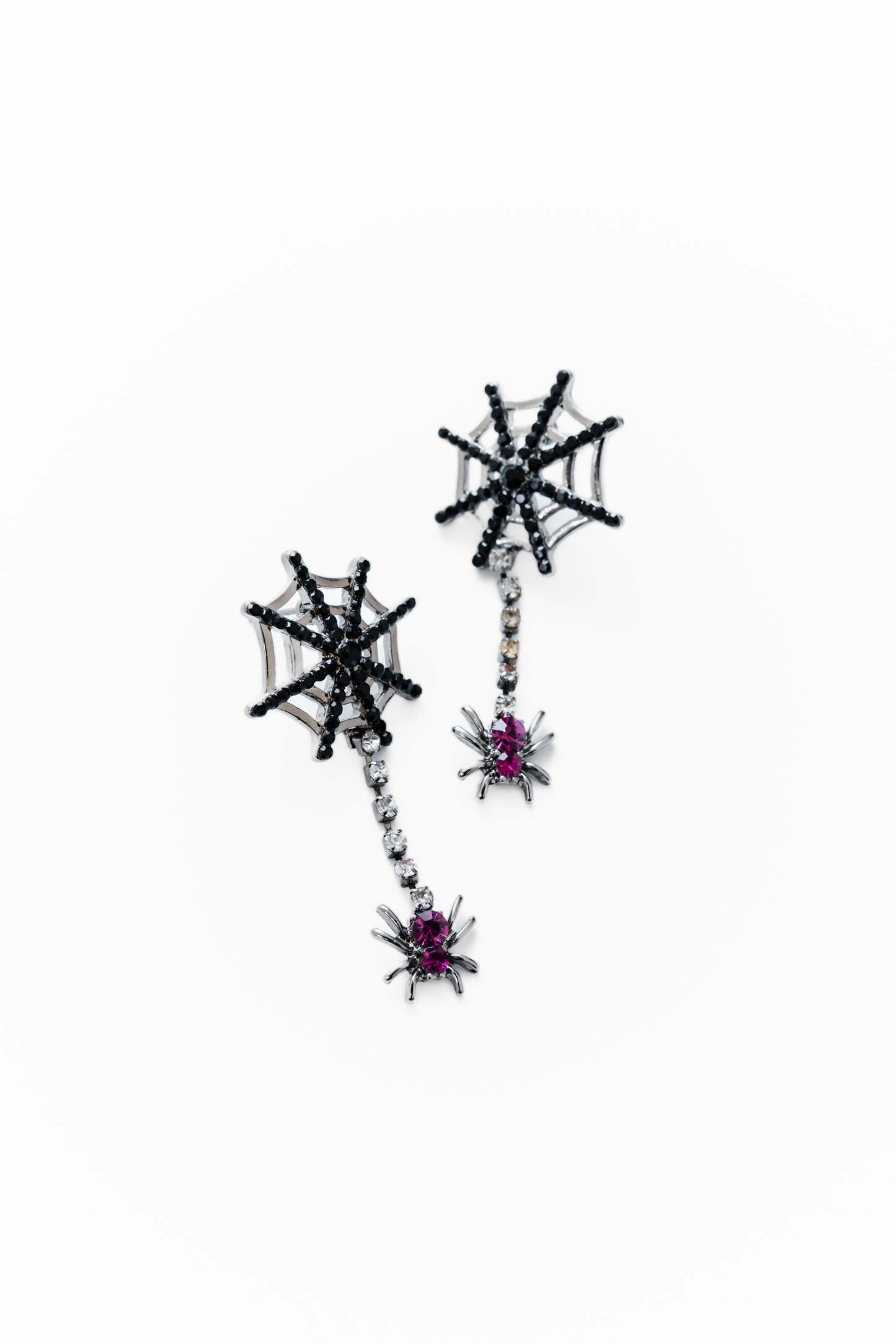 Spooky Sparkle Web Earrings