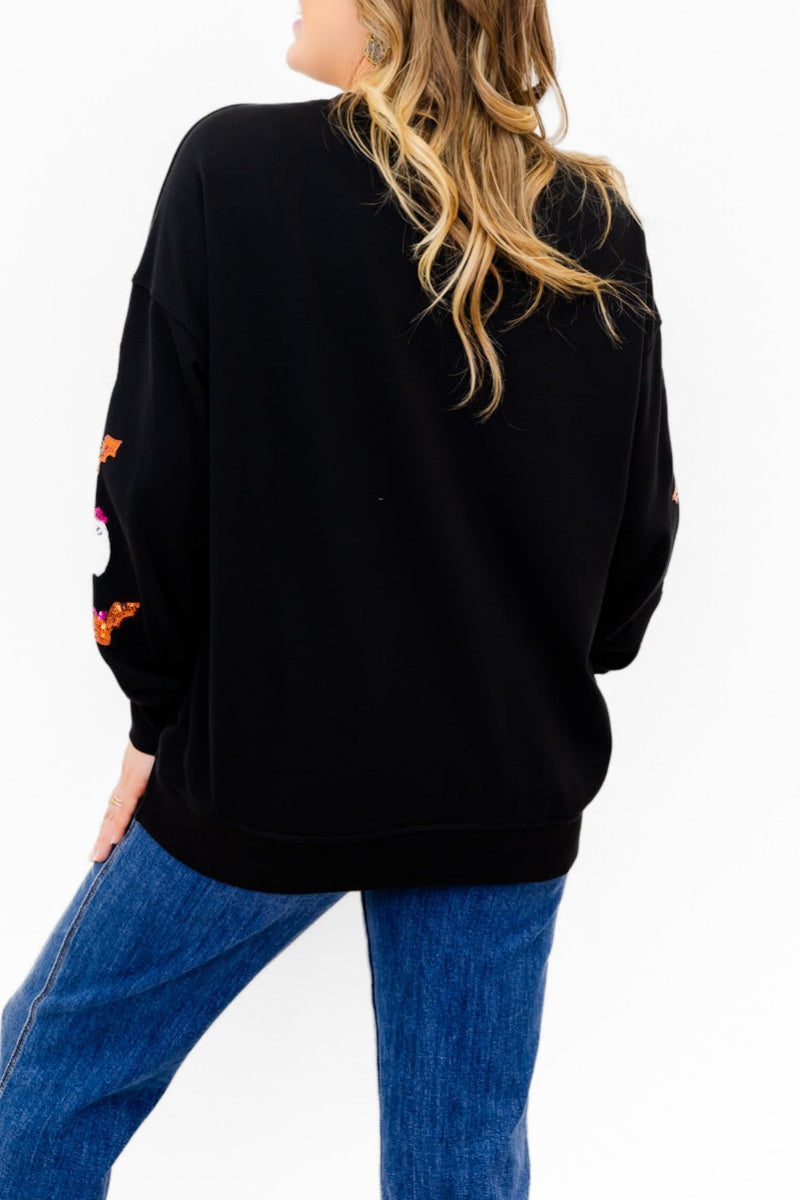 Sparkly & Spooky Sequin Embellished Sweatshirt