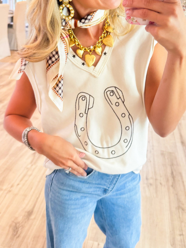 Horseshoe Sleeveless Top