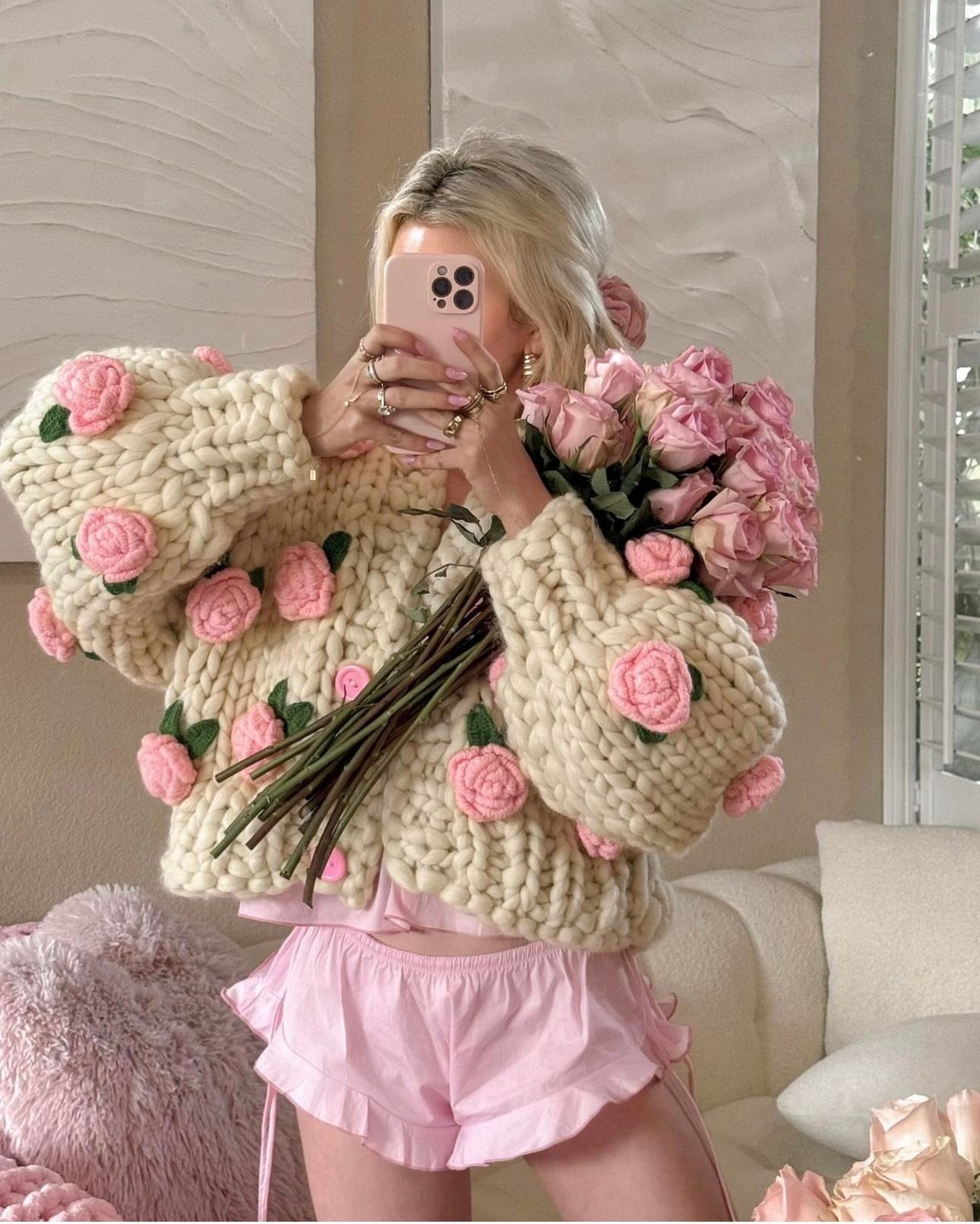 Big Pink Roses Jacket