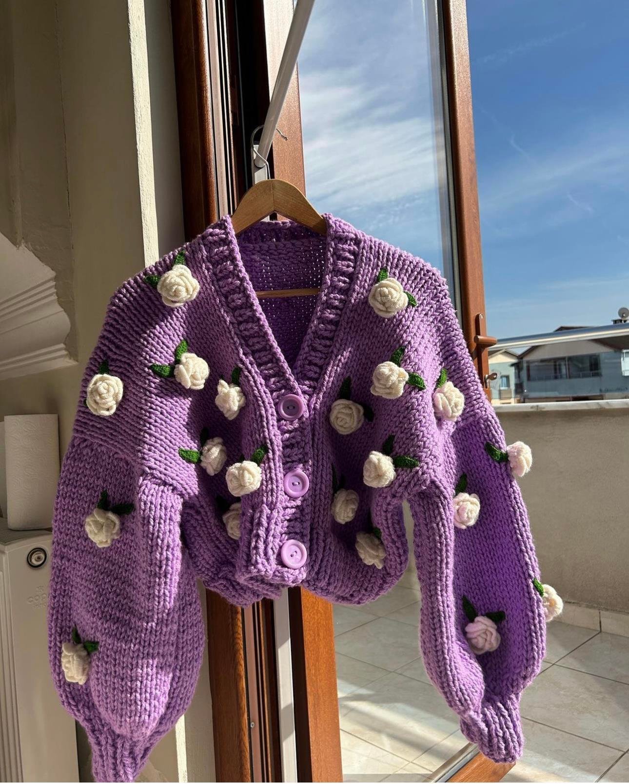 Lilac Ecru Cardigan