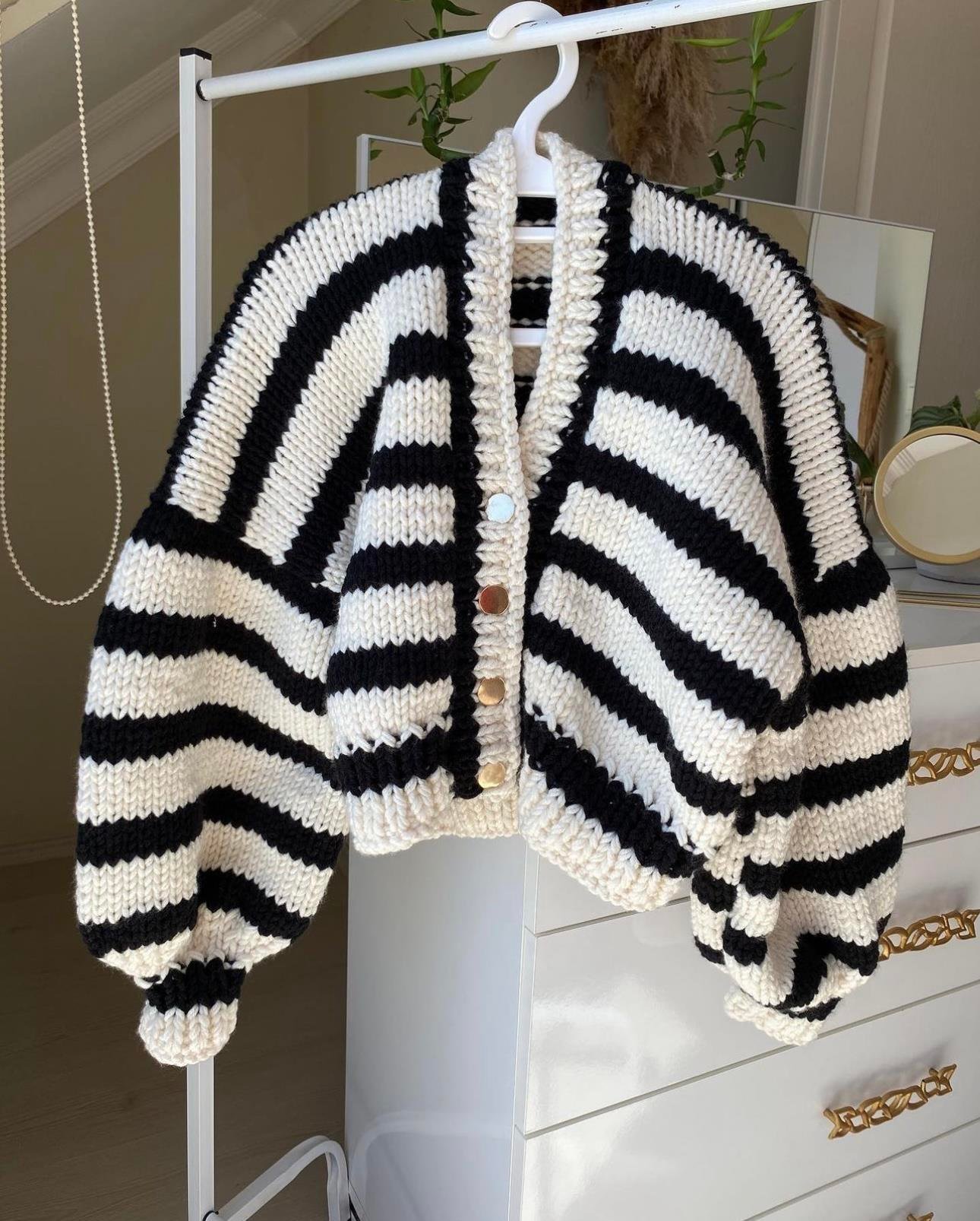 Striped Knit Cardigan