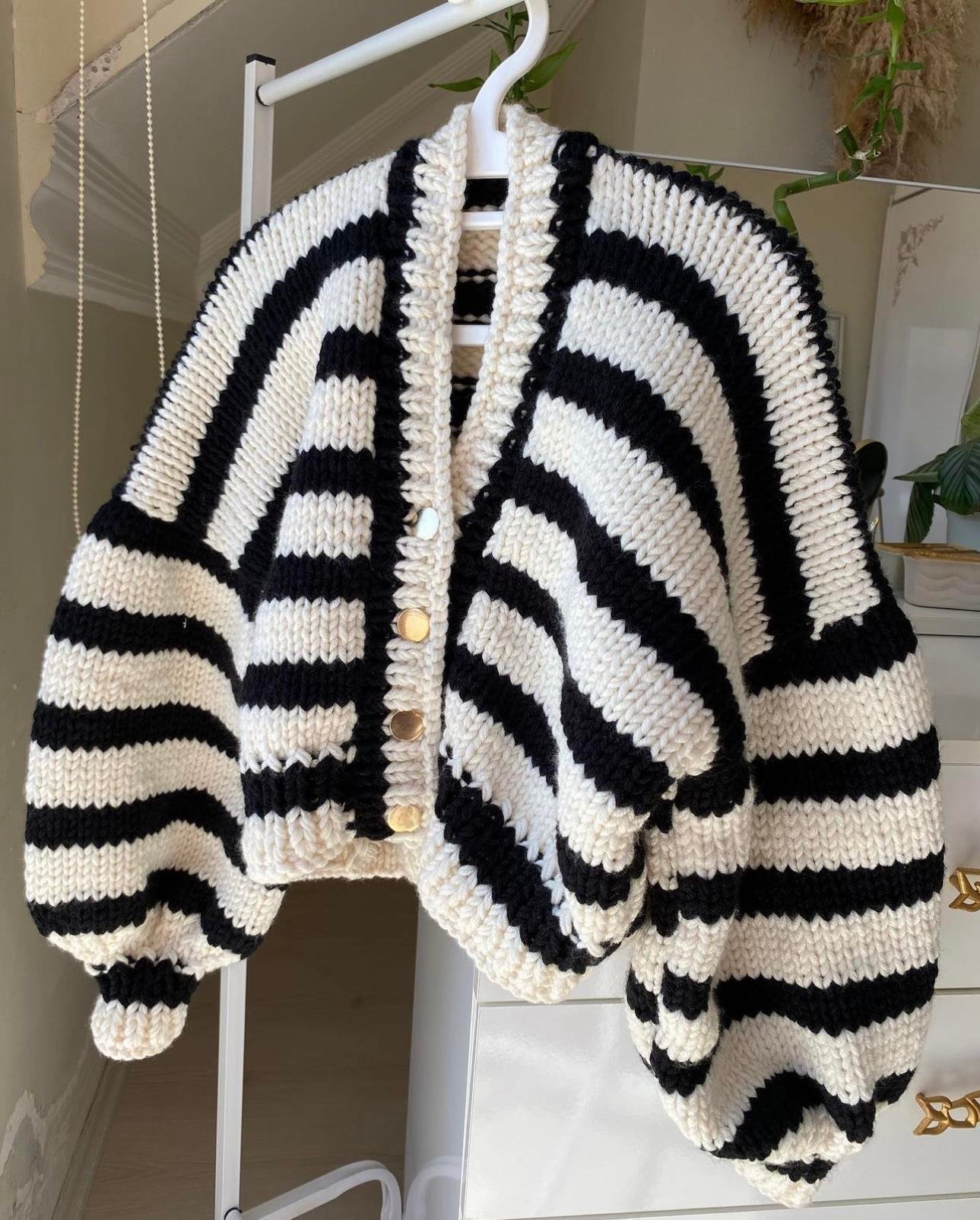 Striped Knit Cardigan
