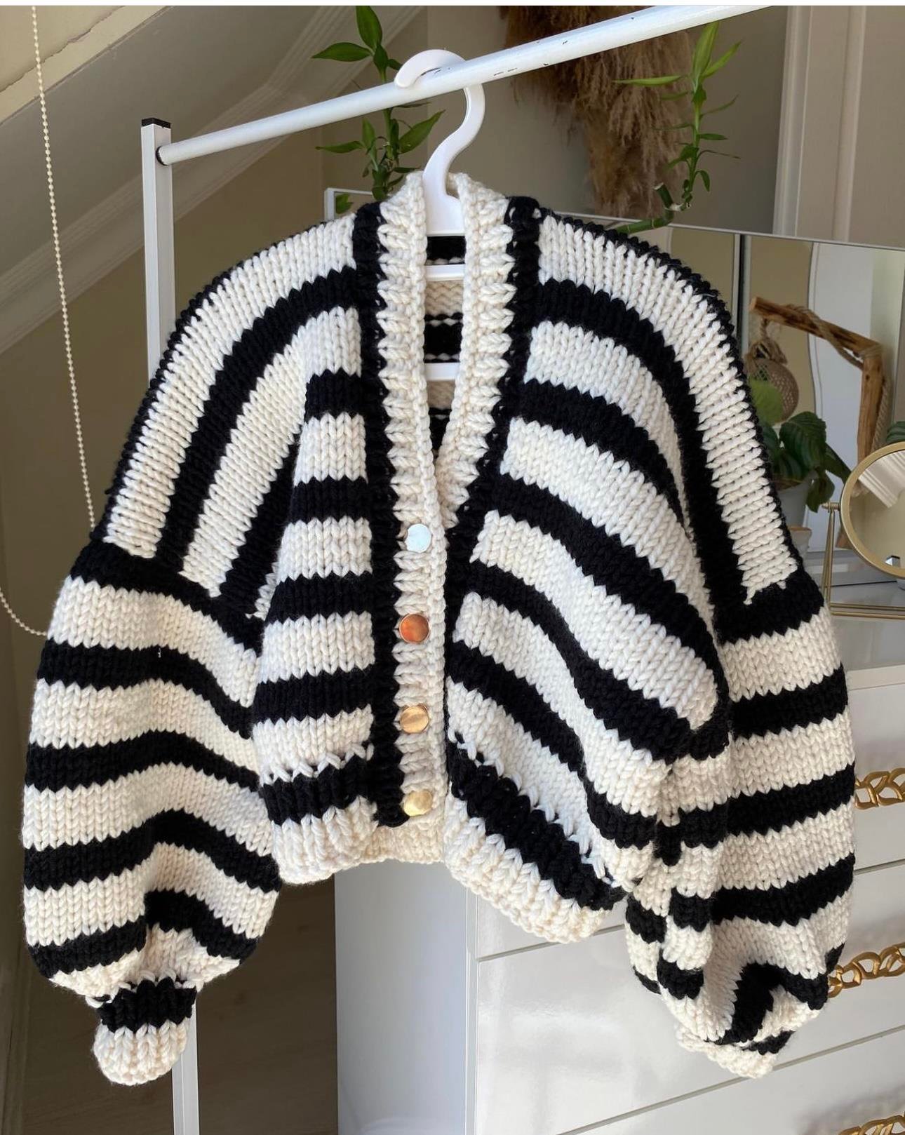 Striped Knit Cardigan