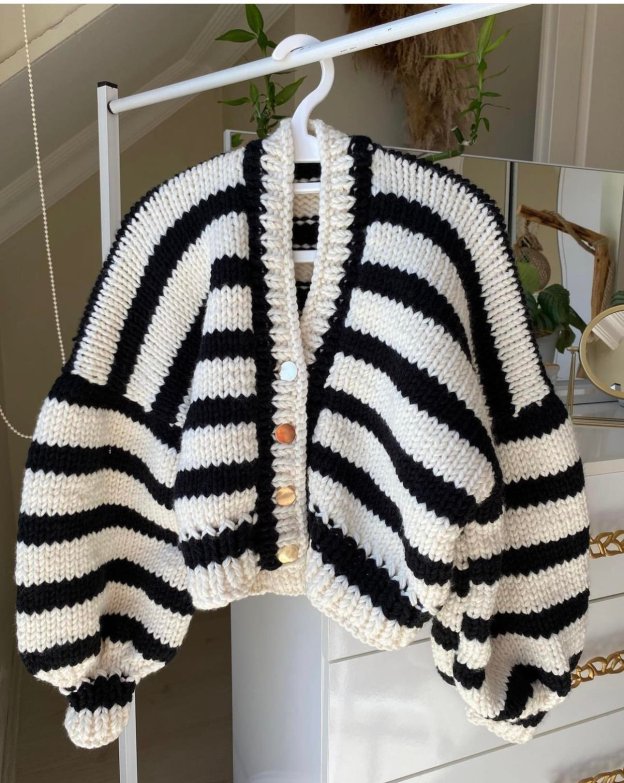 Striped Knit Cardigan