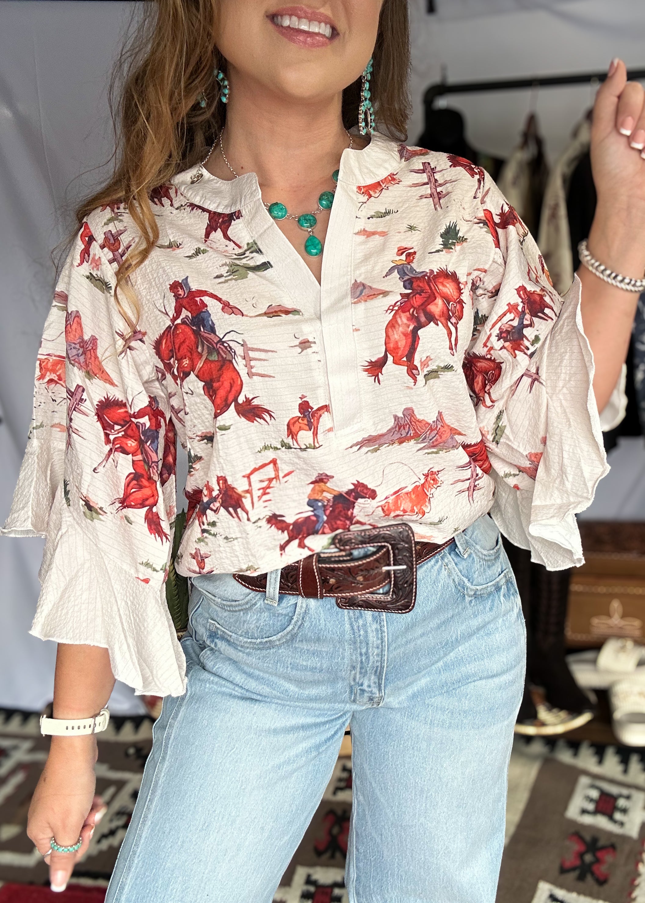 The Wild Rodeo Ruffle Top