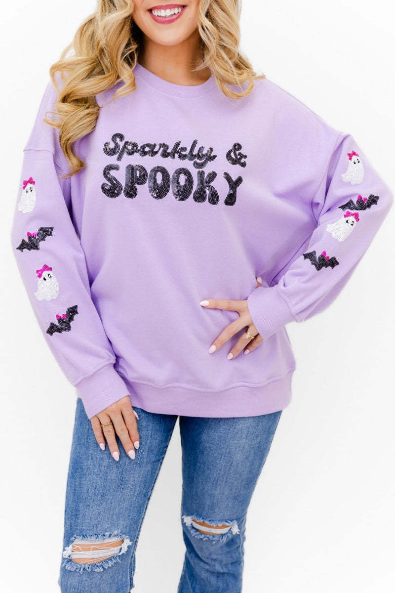 Sparkly & Spooky Sequin Embellished Sweatshirt