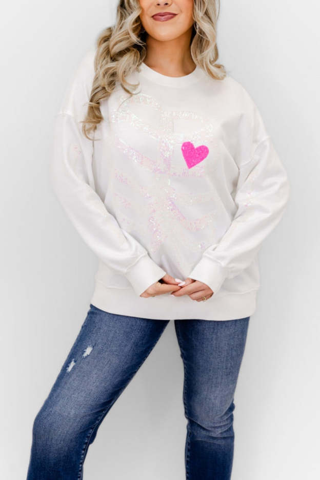 Skeleton Sequin Embellished Sweatshirt