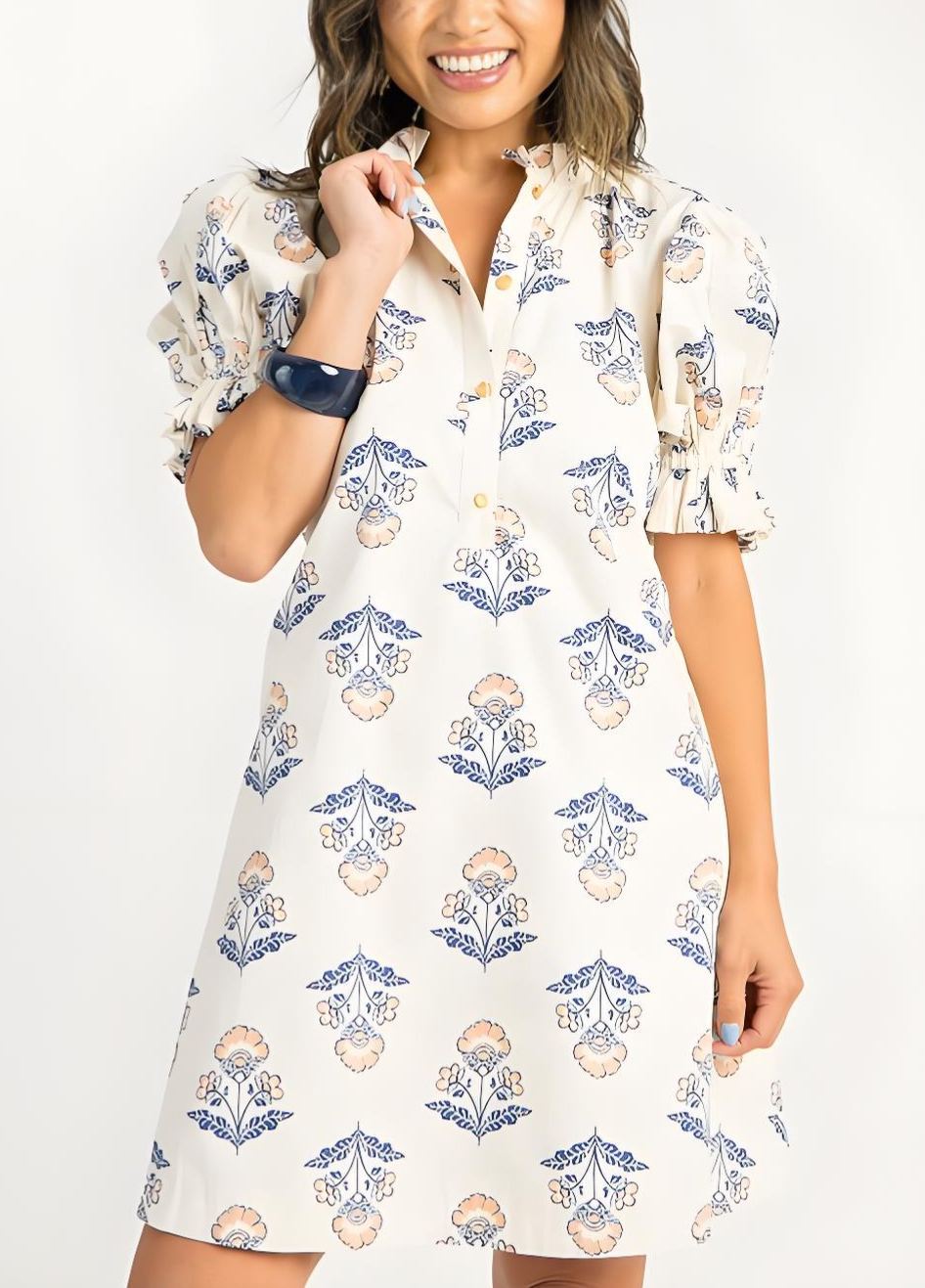 Vintage Floral Tie Back Dress