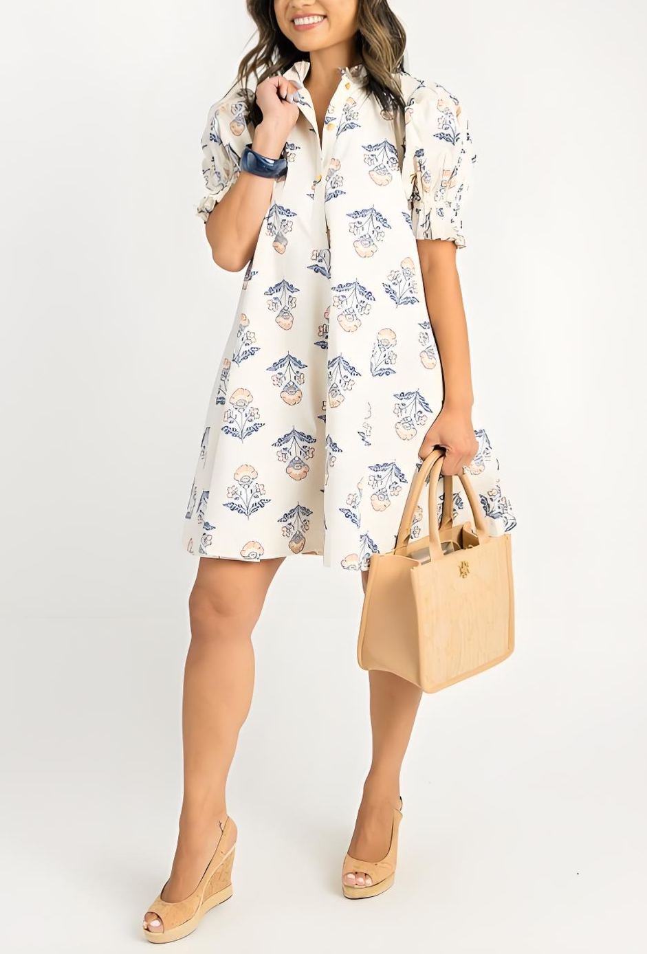 Vintage Floral Tie Back Dress