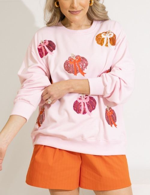 Sarah Sweatshirt, Pumpkin Bows