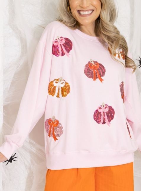 Sarah Sweatshirt, Pumpkin Bows