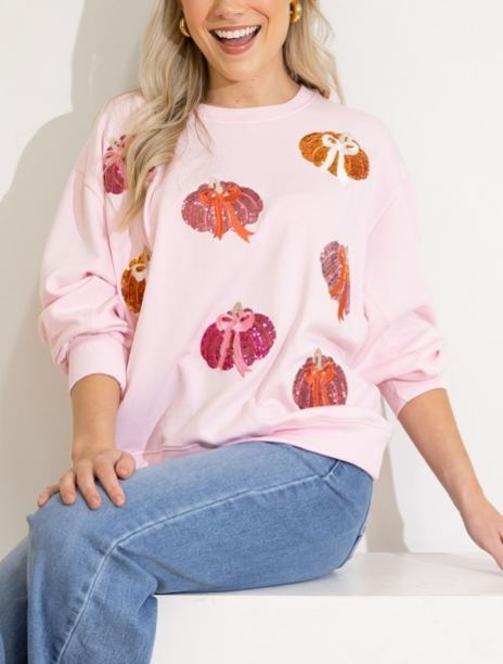Sarah Sweatshirt, Pumpkin Bows