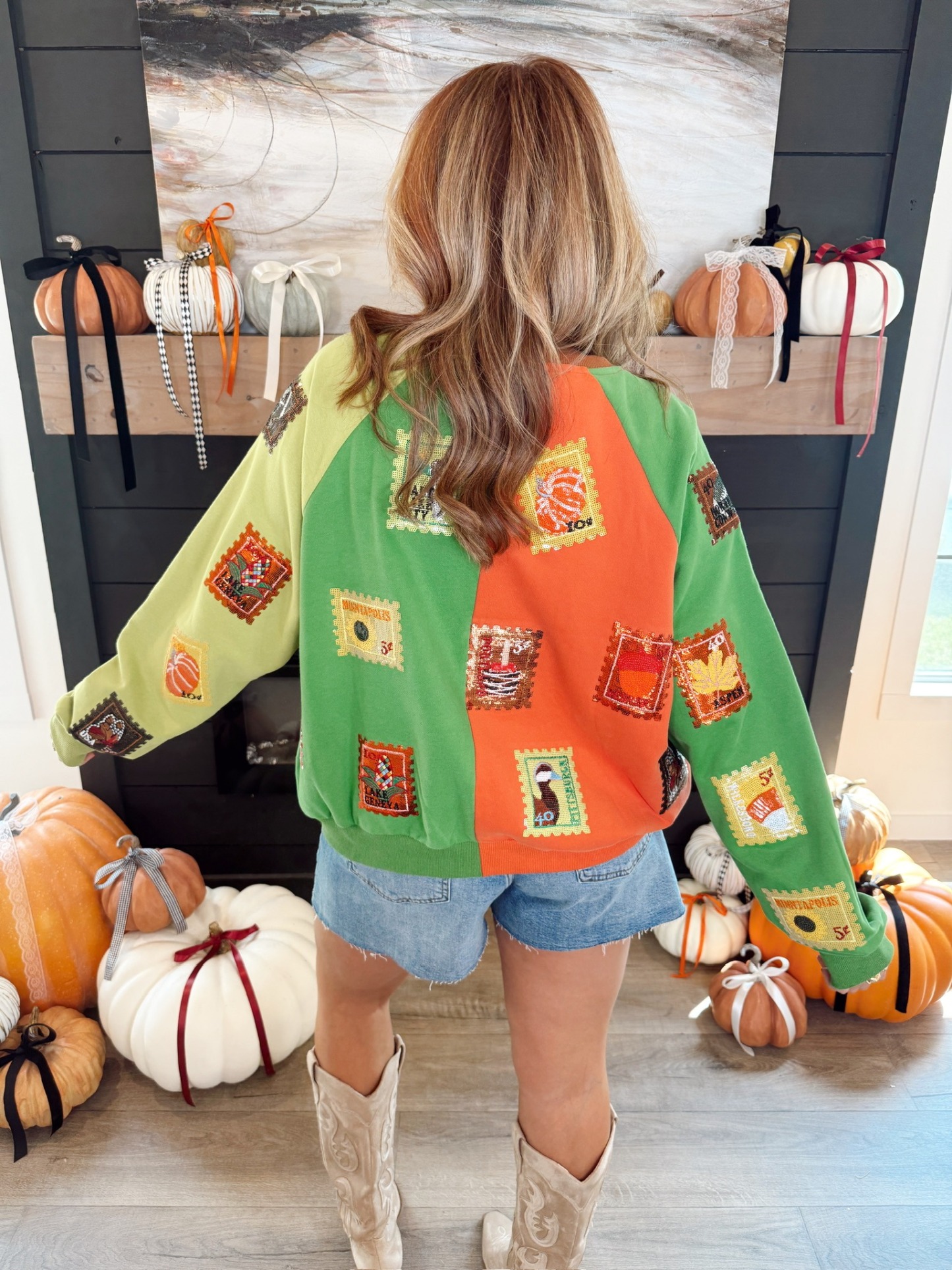Colorblock Fall Stamp Sweatshirt
