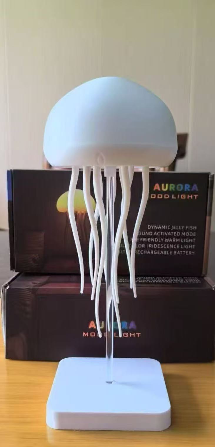 【2025 Újdonság】Hangvezérelt, lebegő medúza ambient lámpa