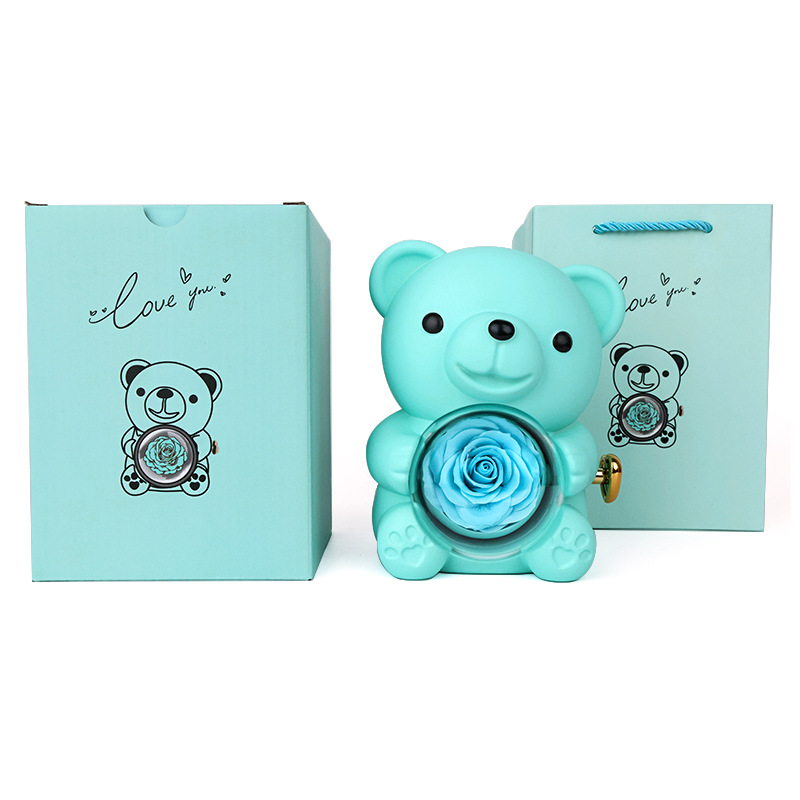 Szív alakú nyaklánc – valódi rózsamedvés ajándékdobozzal