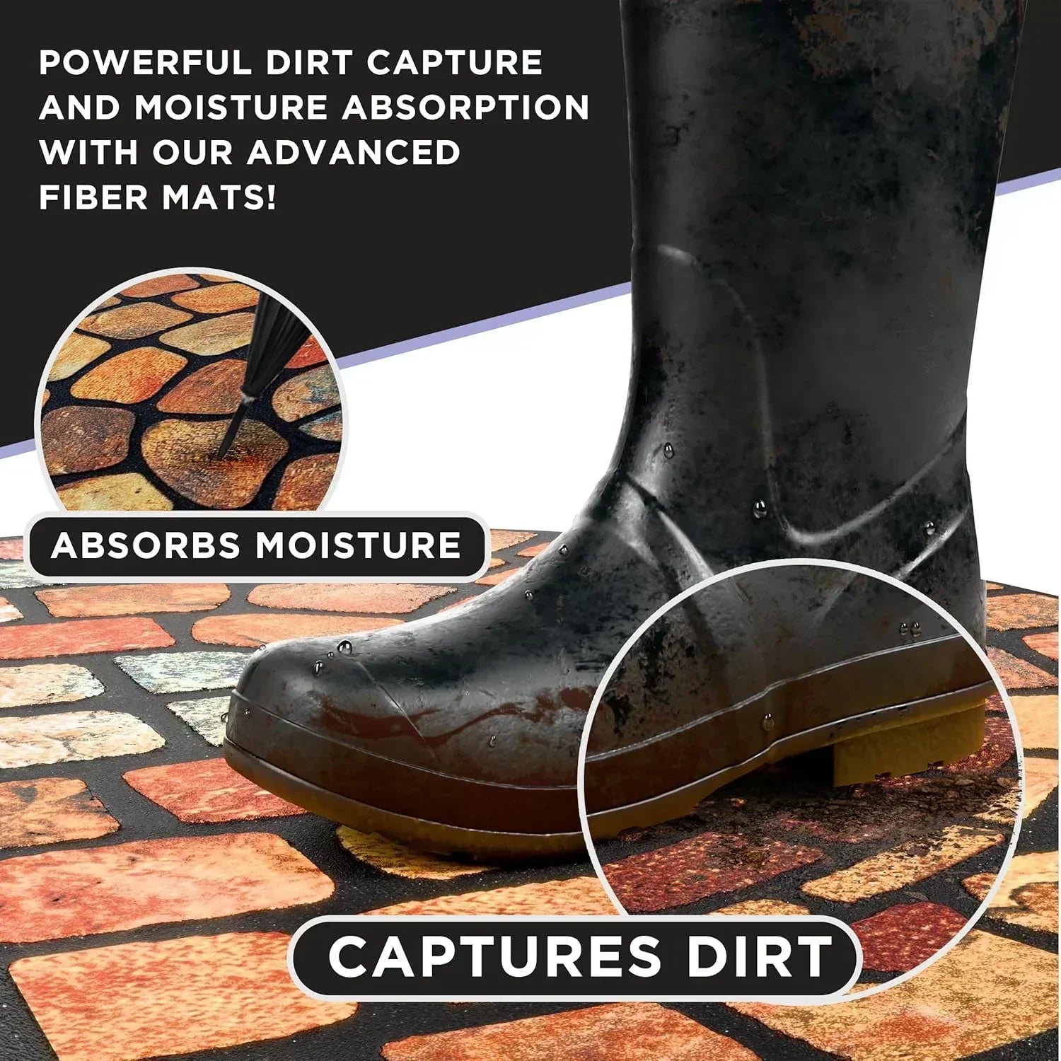 🌈💖Полукръгъл подложка в бохо стил — противохлъзгаща, мека подложка