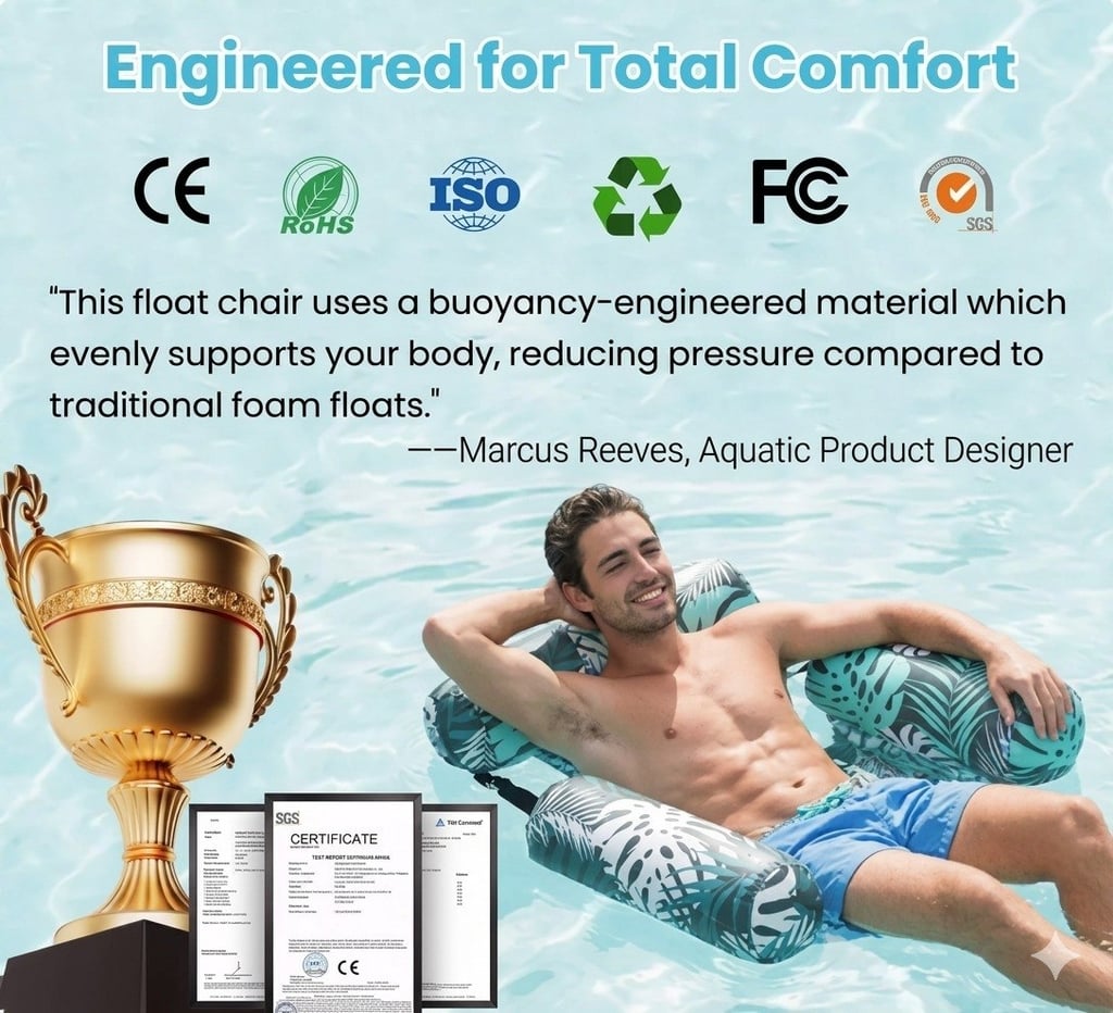  🏊LAST DAY 50% OFF!💺Inflatable Floating Chair &ndash; Comfortable, Stable & Perfect