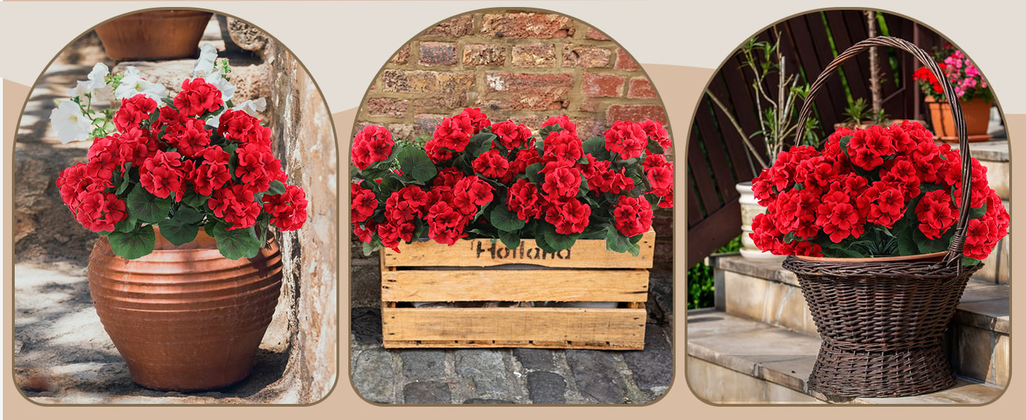 red artificial flowers red artificial flowers