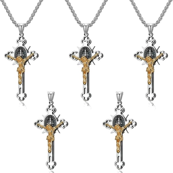 ⏰BIG SALE - 60% OFF🔥✝️ST.Benedict Protection Cross Power Pendant Necklace