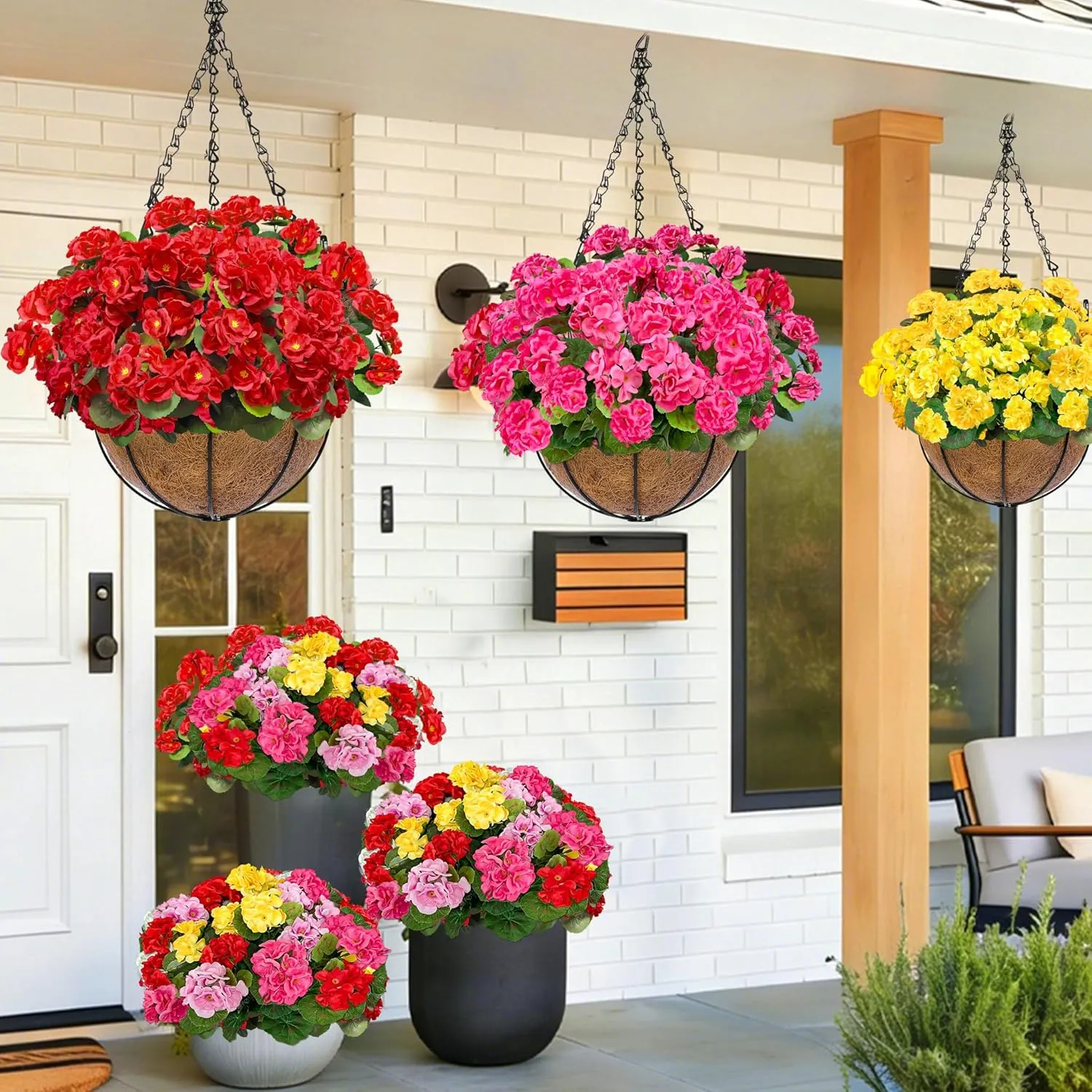 🔥Last Day 60% OFF🔥Artificial Geranium Flowers - UV resistant, Waterproof, Windproof