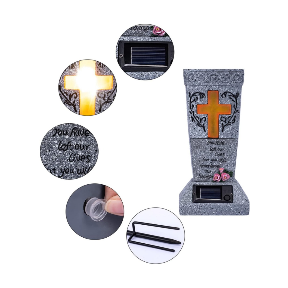 🔥ON SALE 59% OFF🔥Solar Cemetery Grave Vase with LED