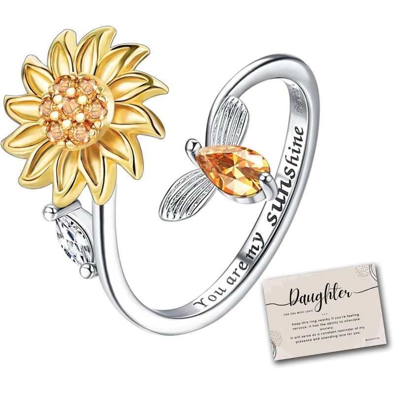 🌻Sunflower Spinner Ring