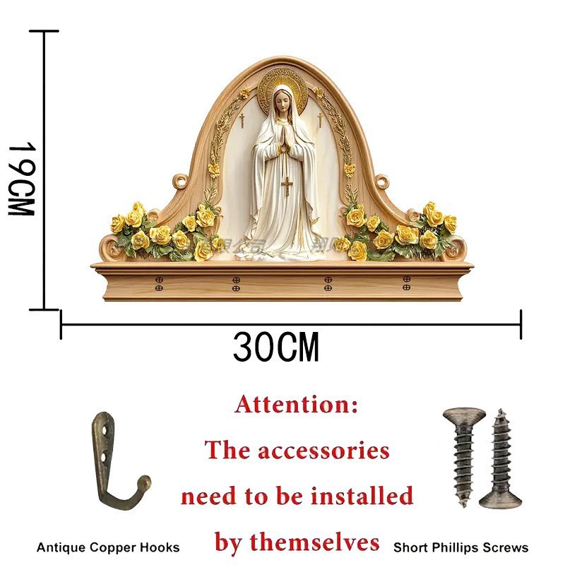 ⏰Black Friday-60% OFF - Buy 1 Get 1 Free✝️Communion themed wooden home key holder