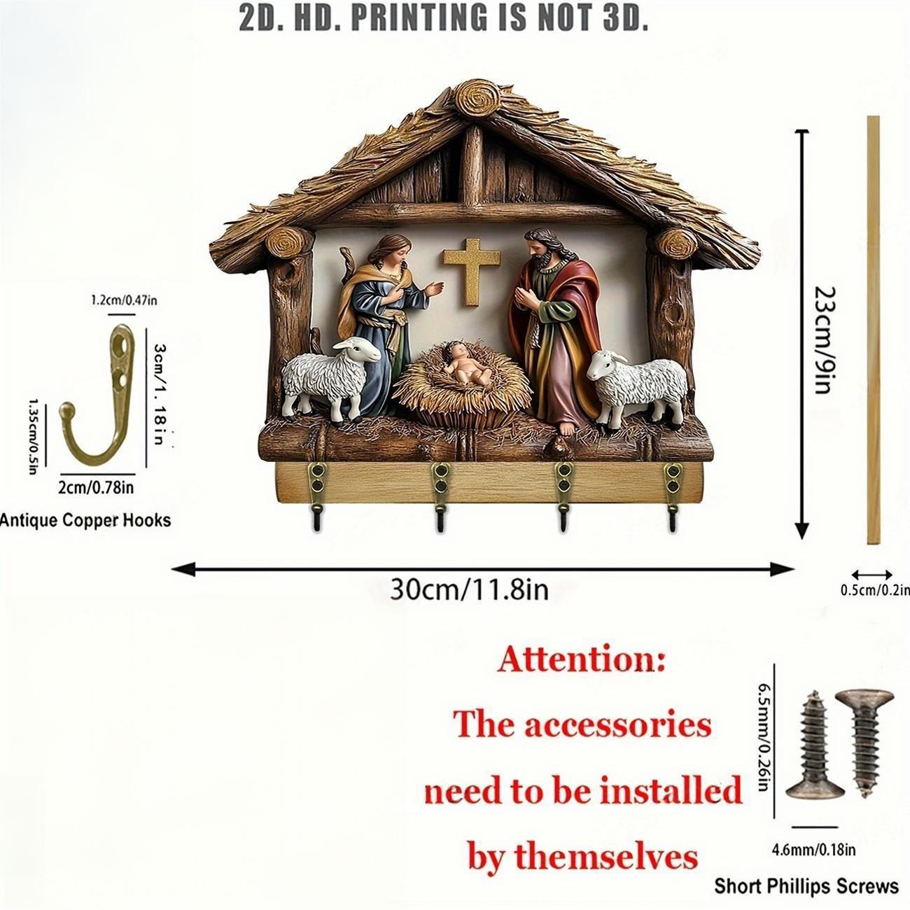 ⏰Black Friday-60% OFF - Buy 1 Get 1 Free✝️Communion themed wooden home key holder