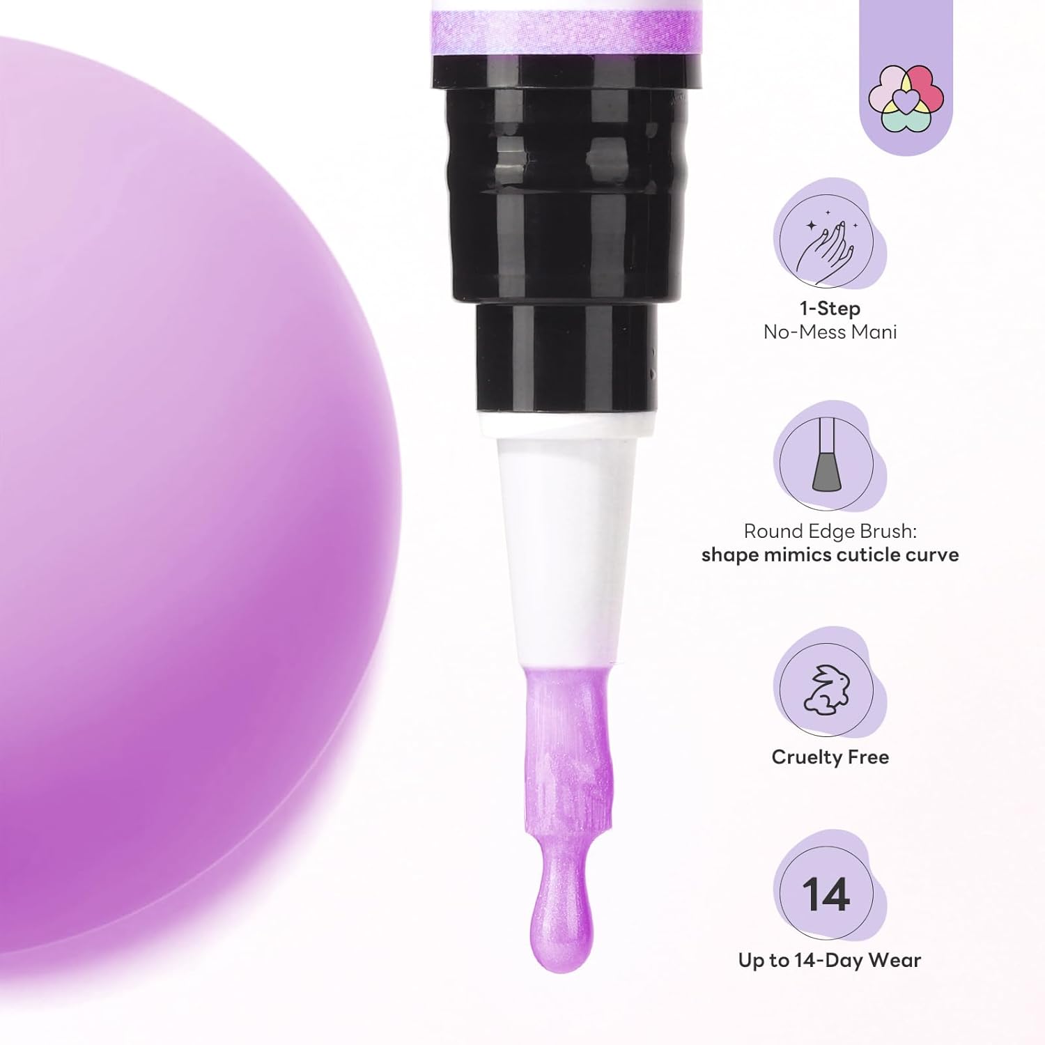 SAVILAND 5-in-1 Gel Nail Polish Pen, Aurora Effect Gel Nail Pen with Base Color Top Coat in One, Easy Apply UV/LED Curing Nail Polish Pen, Travel-Friendly No-Mess Manicure for DIY Nail Art