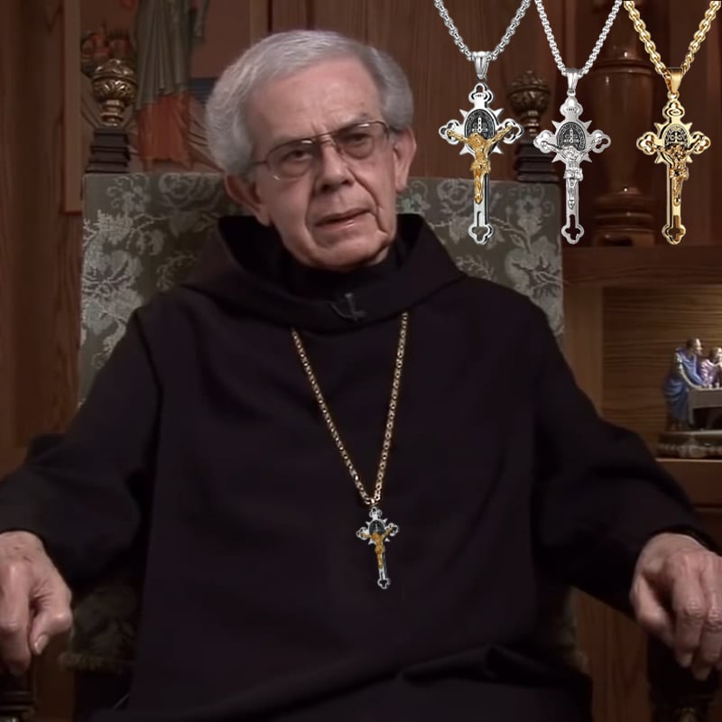 ⏰BIG SALE - 60% OFF🔥✝️ST.Benedict Protection Cross Power Pendant Necklace