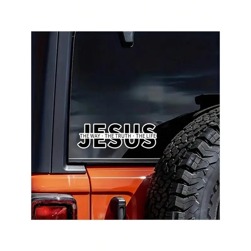 💥Jesus-The Way The Truth The Life Christian Vinyl Decal Car Sticker