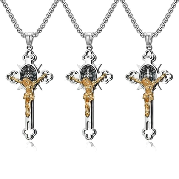 ⏰BIG SALE - 60% OFF🔥✝️ST.Benedict Protection Cross Power Pendant Necklace