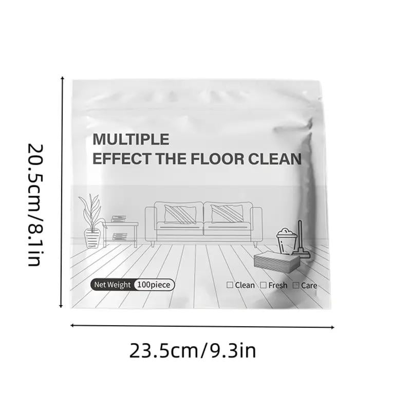 【Summervibes】100 Pcs Floor Cleaning Sheets, Multi-Surface Mop Soap for Hardwood & Tile Floors, Deep Clean Biological Enzyme Tablets with Long-lasting Camellia Fragrance, Pet Friendly & No Residue, Floor Cleaner