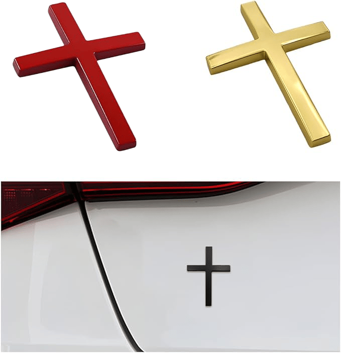 🔥 BIG SALE - 47% OFF🔥✝️ Metal Jesus Christ Cross Badge Stickers