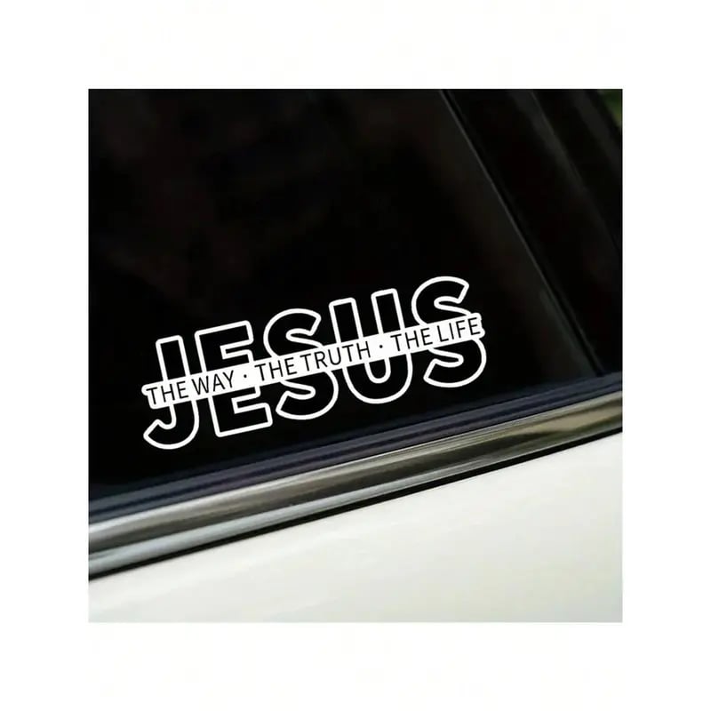 💥Jesus-The Way The Truth The Life Christian Vinyl Decal Car Sticker