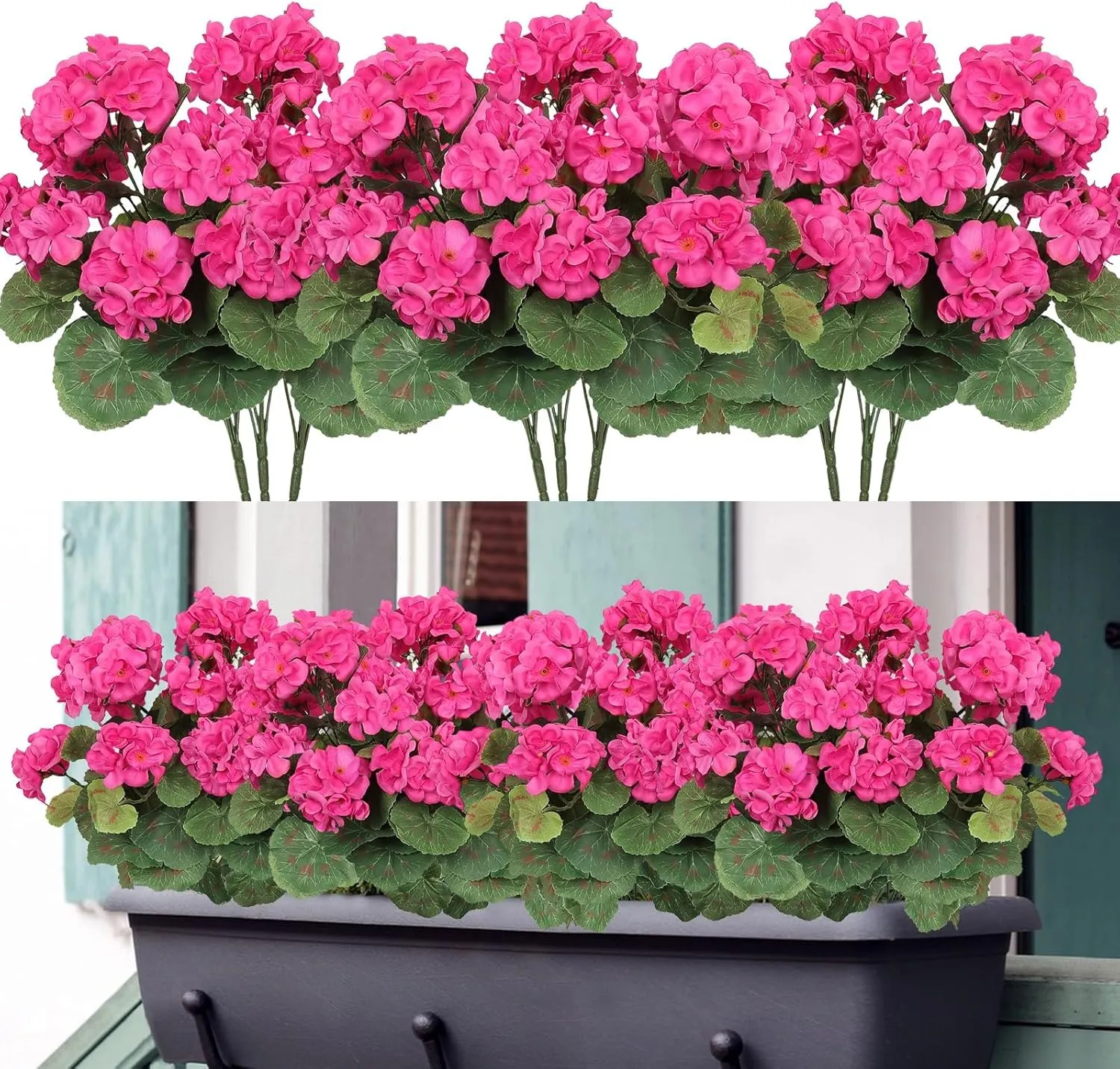 🔥Last Day 60% OFF🔥Artificial Geranium Flowers - UV resistant, Waterproof, Windproof