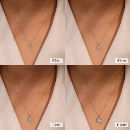 Luxury Solitaire Ideal Cut Moissanite Necklace