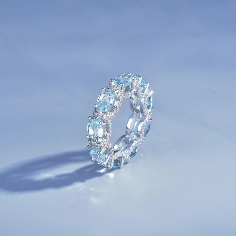💙Handcrafted Sparkling Aquamarine Ring and Bracelet🌊