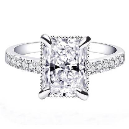 🔥Handmade 3CT Square Radiant Cut Moissanite Ring 🎉Special Offer for Mother's Day!🎉