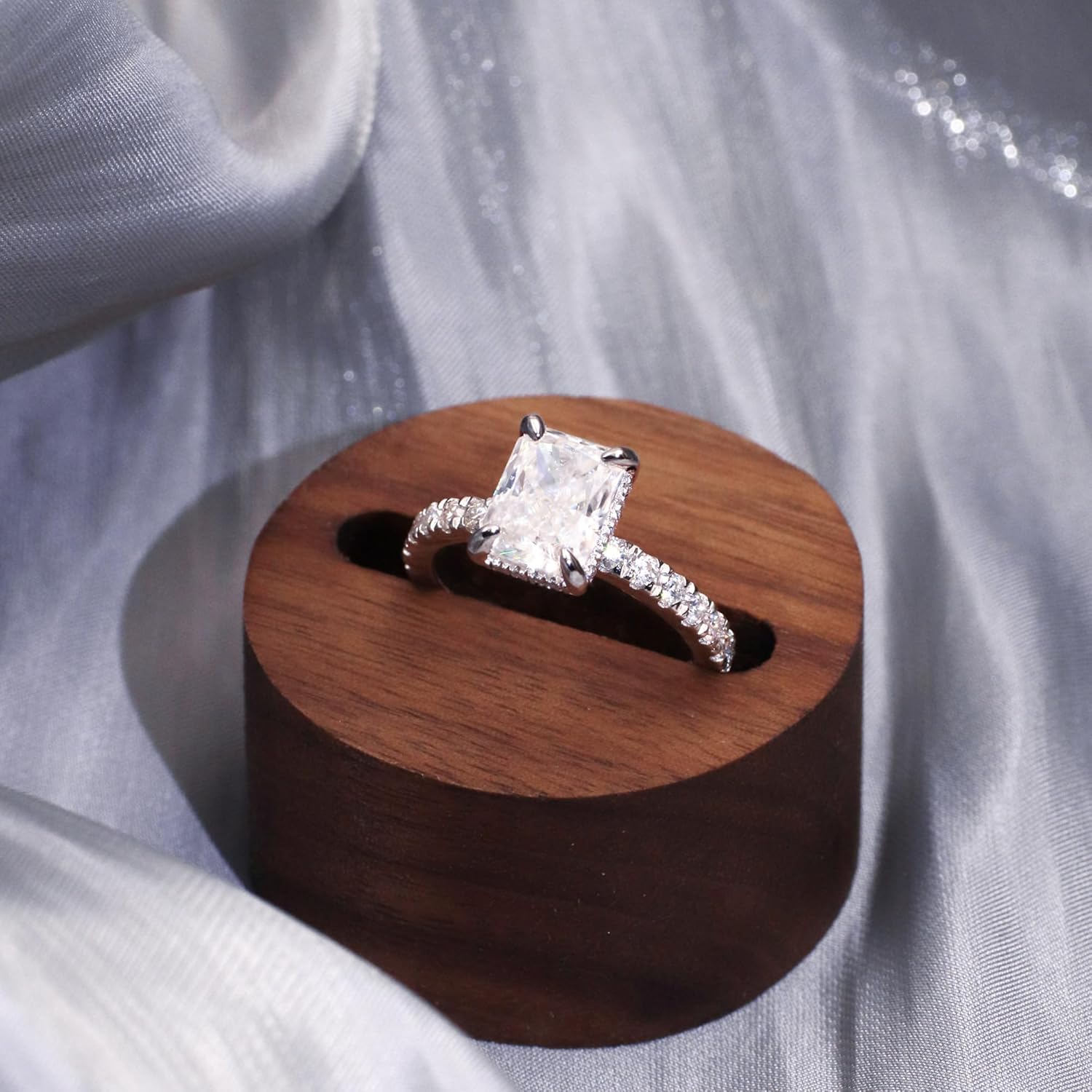🔥Handmade 3CT Square Radiant Cut Moissanite Ring 🎉Special Offer for Mother's Day!🎉