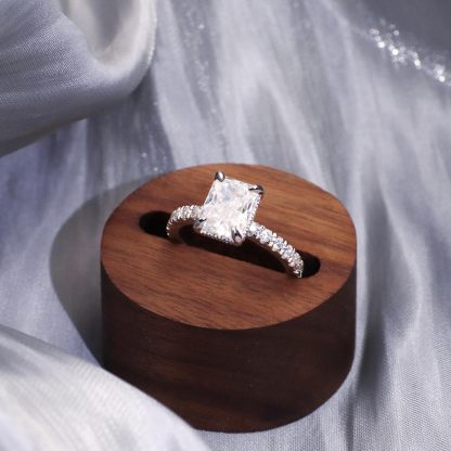 🔥Handmade 3CT Square Radiant Cut Moissanite Ring 🎉Special Offer for Mother's Day!🎉