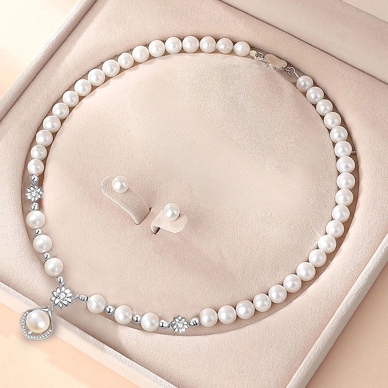 Angel Heart Pearl Necklace Set丨Japan Top Akoya Pearl (Necklaces, bracelets, earrings)