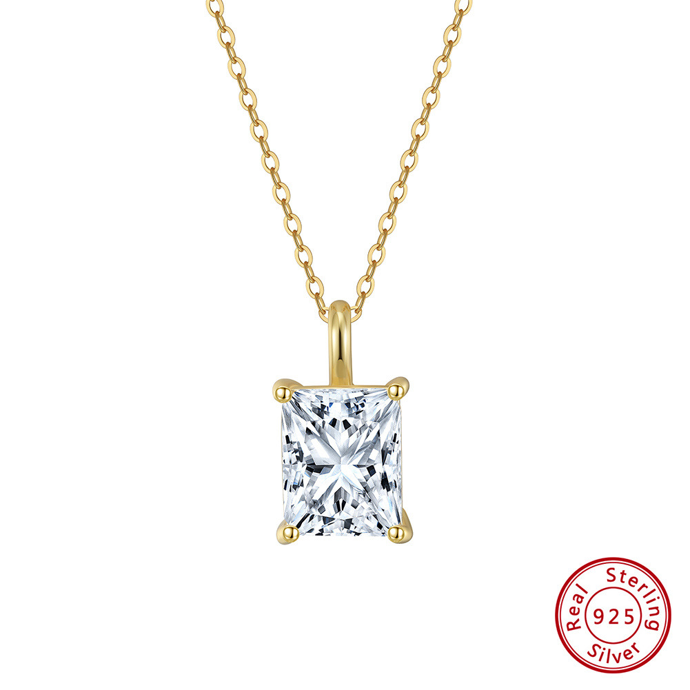 Luxury Solitaire Ideal Cut Moissanite Necklace